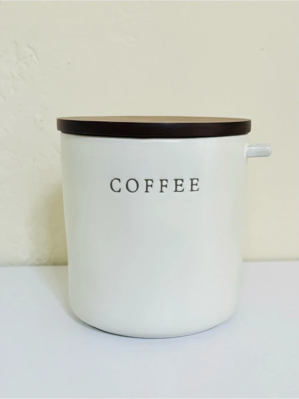Hearth & Hand with Magnolia Stoneware Coffee Canister with Lid, Matte Finish